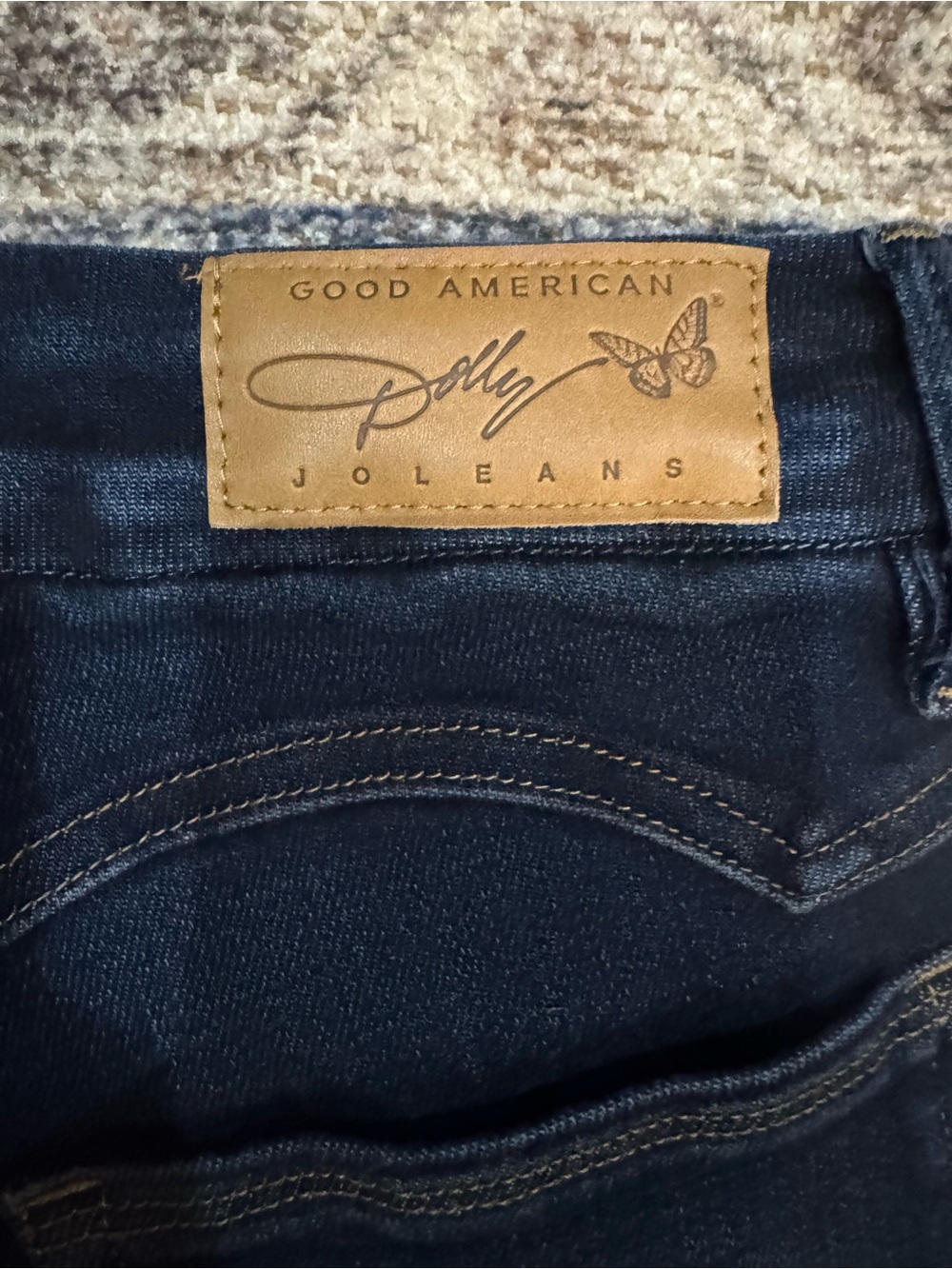 Good American Dark Blue High-Rise Flare Jeans - Picture 6 of 7